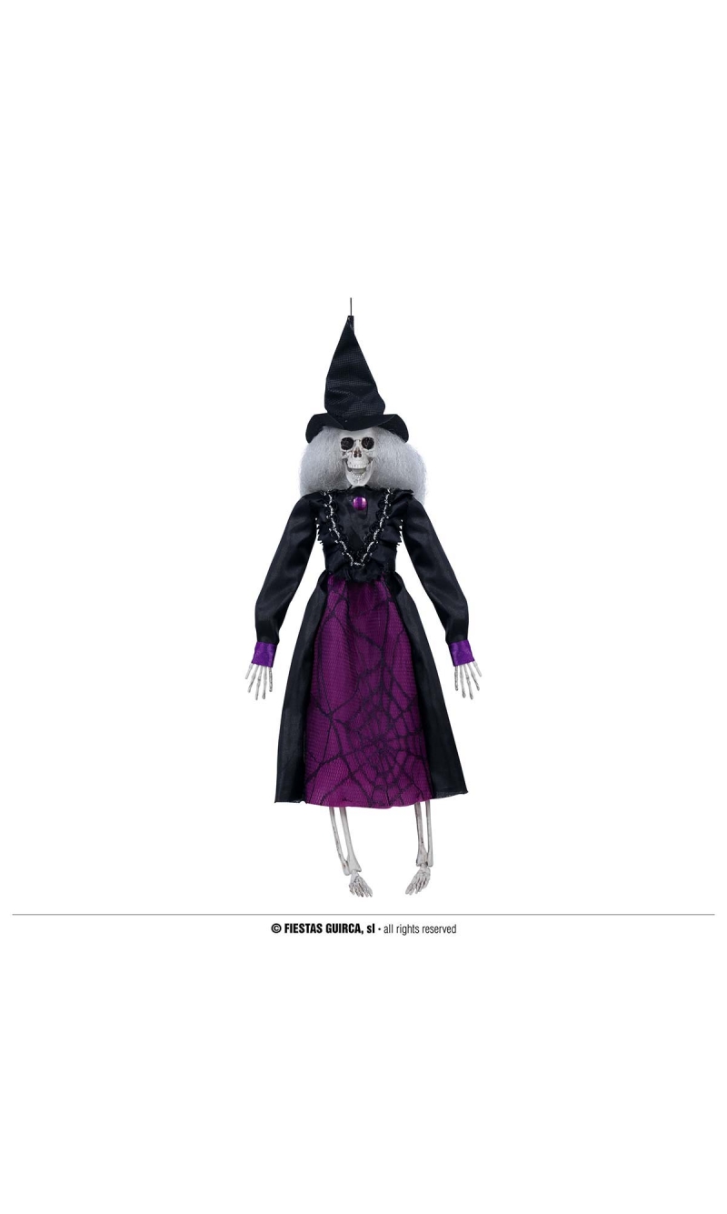 Halloween Hanging Decoration Witch Skeleton 40cm