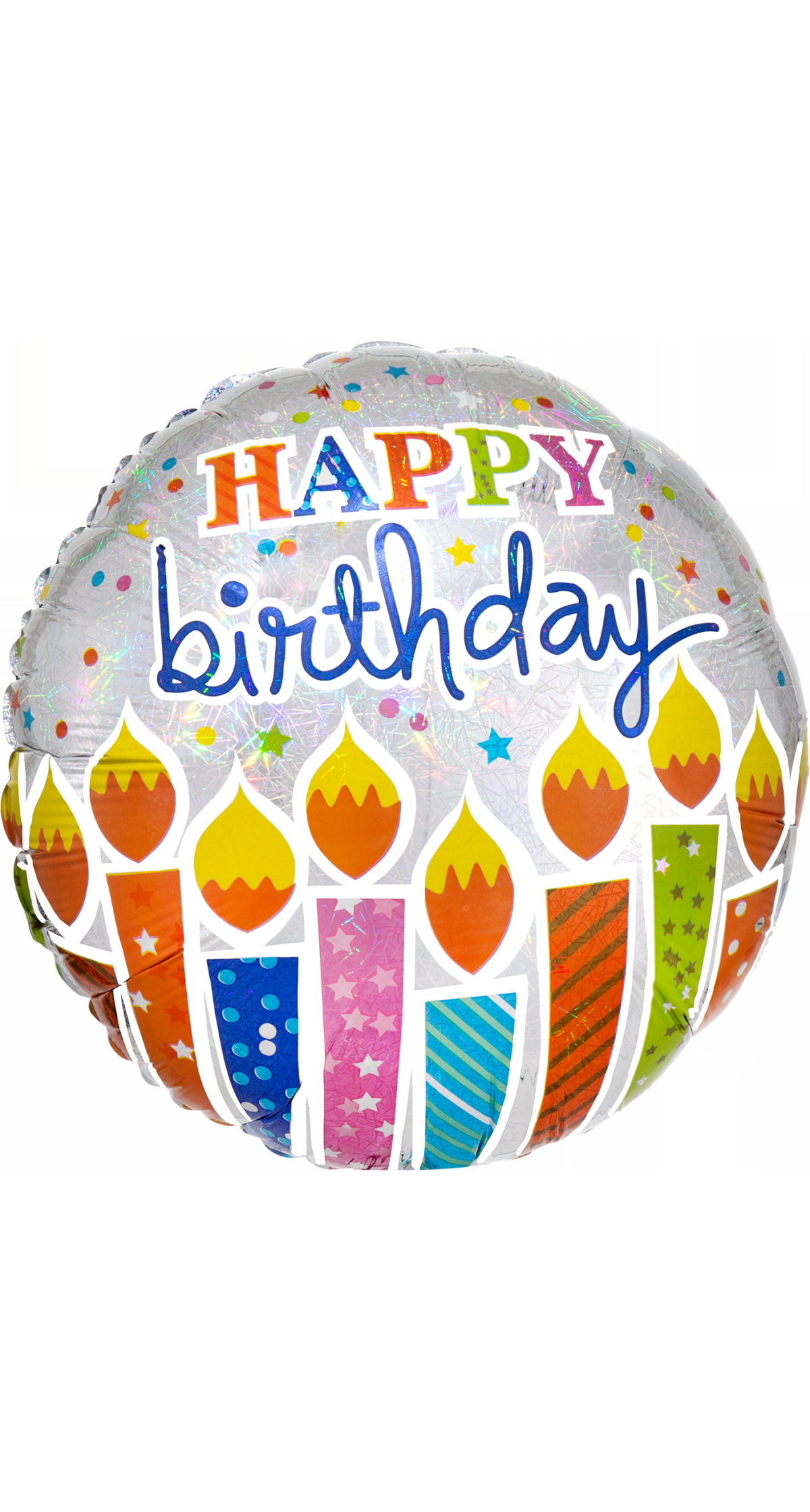 Shimmer Birthday Candles Standard Circle Foil Balloon 17" (42cm)