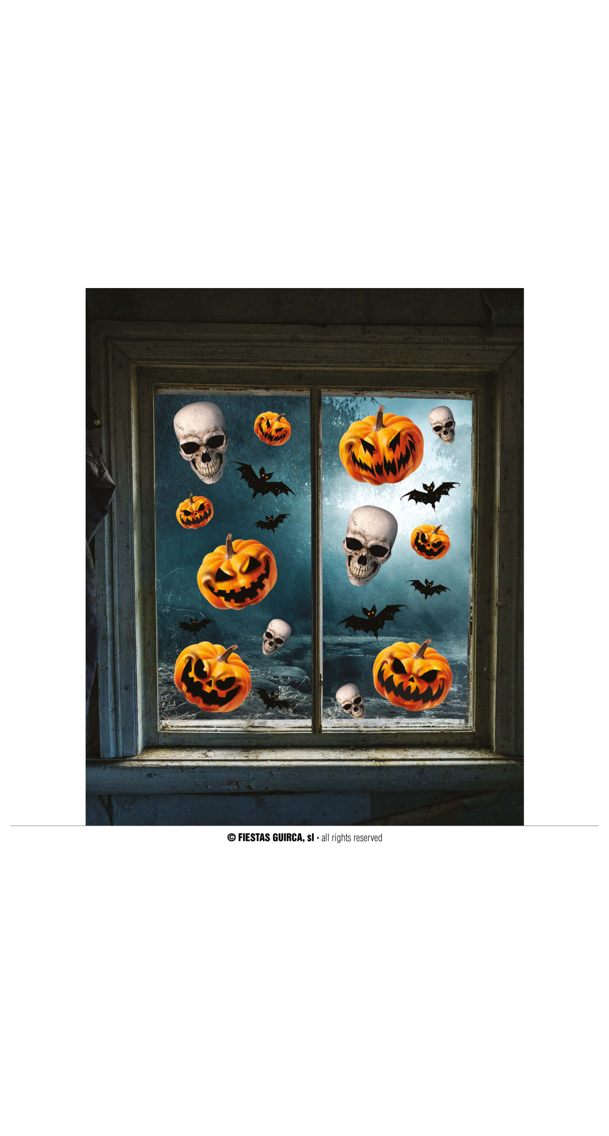 Halloween Window Electroestatic Pumpkin Decoration