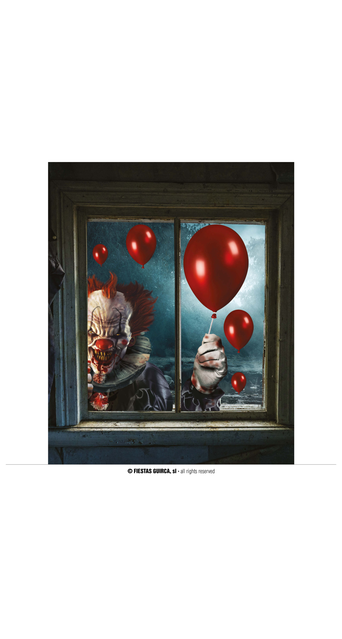 Halloween Window Electroestatic IT Clown Decoration