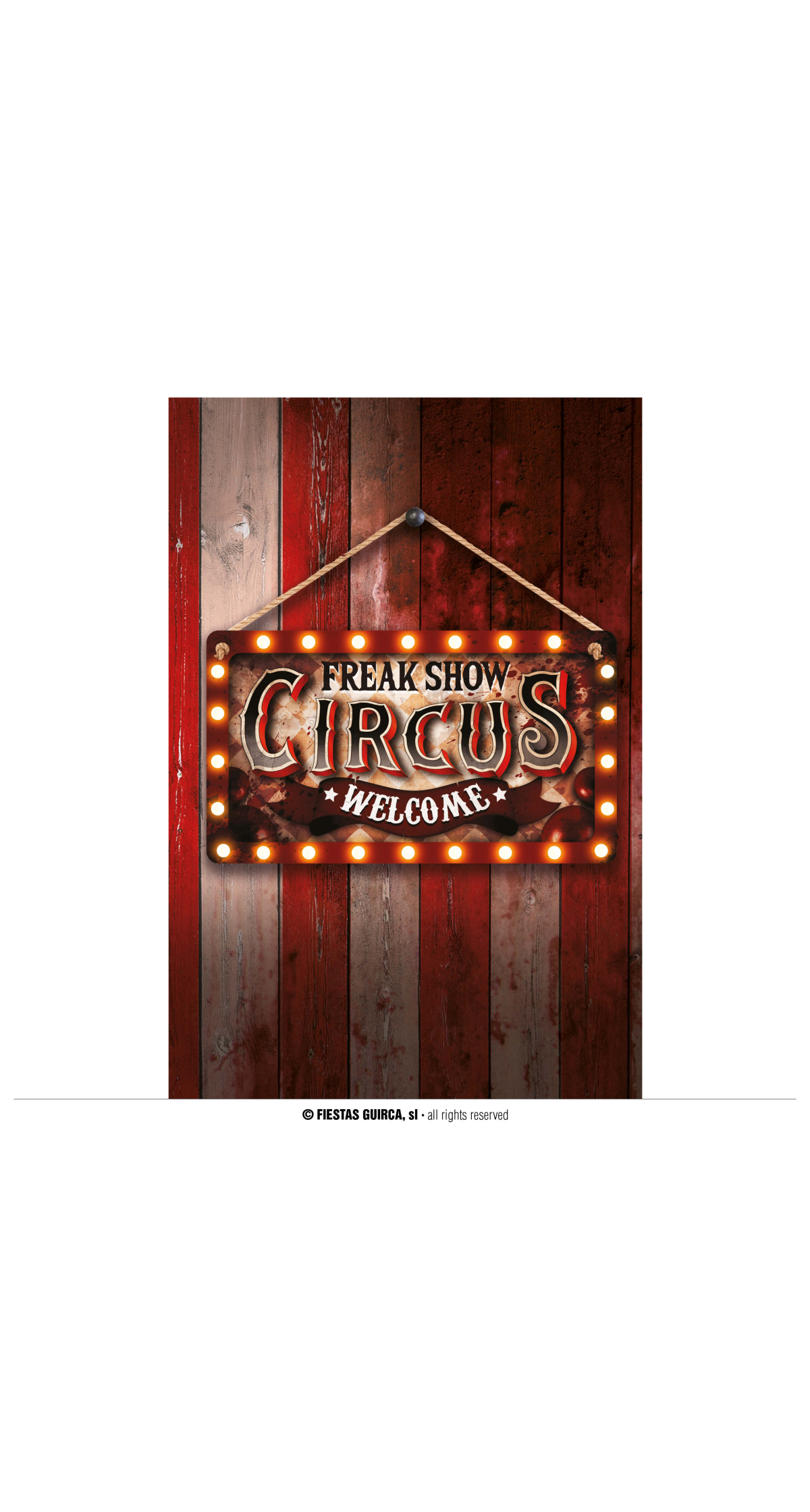 Halloween Wood Circus Sign 35x20cm