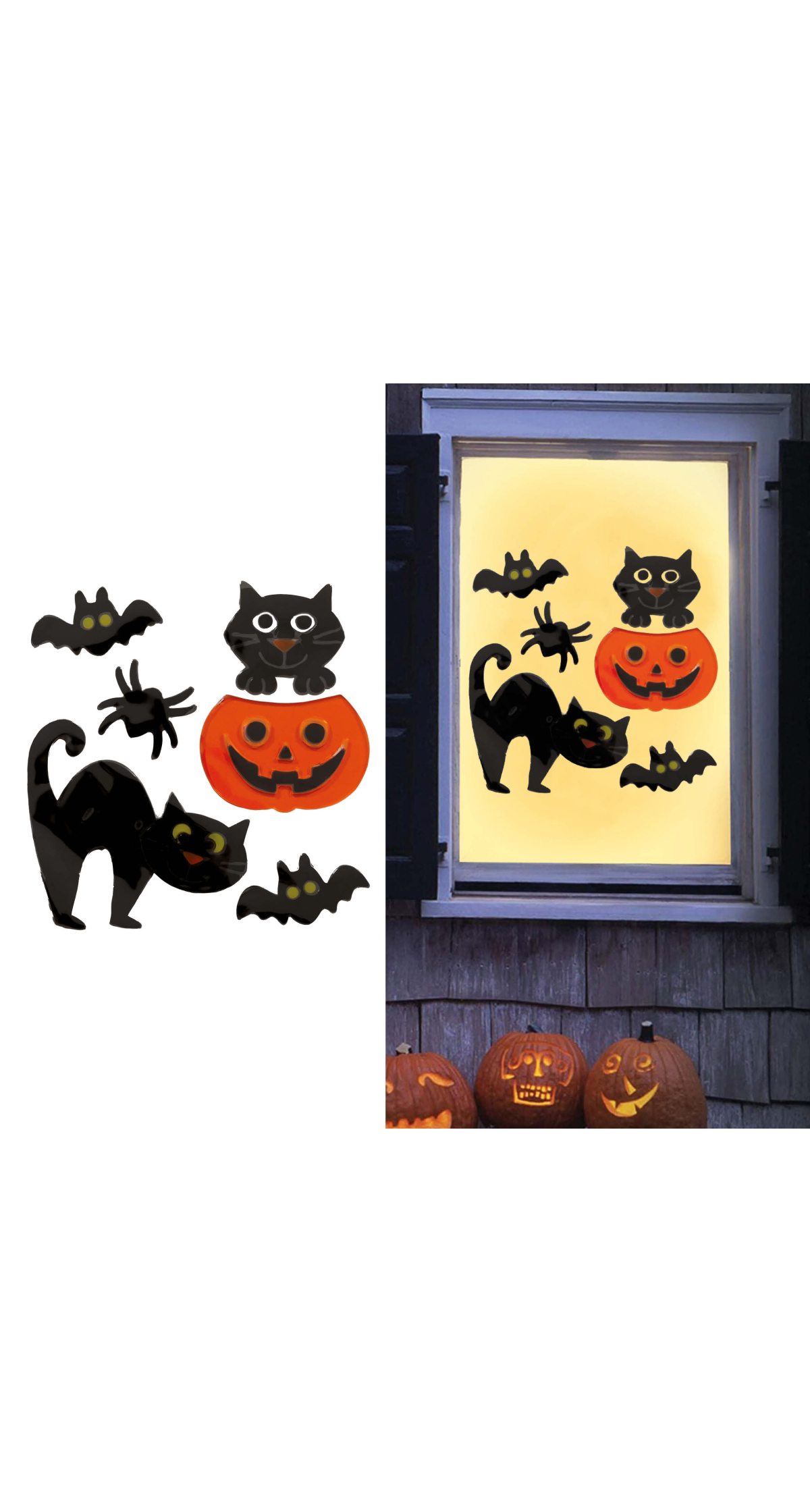 Halloween Decoration Gel Cat 20x25cm