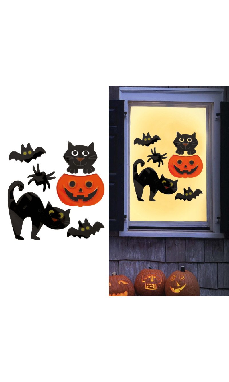 Halloween Decoration Gel Cat 20x25cm