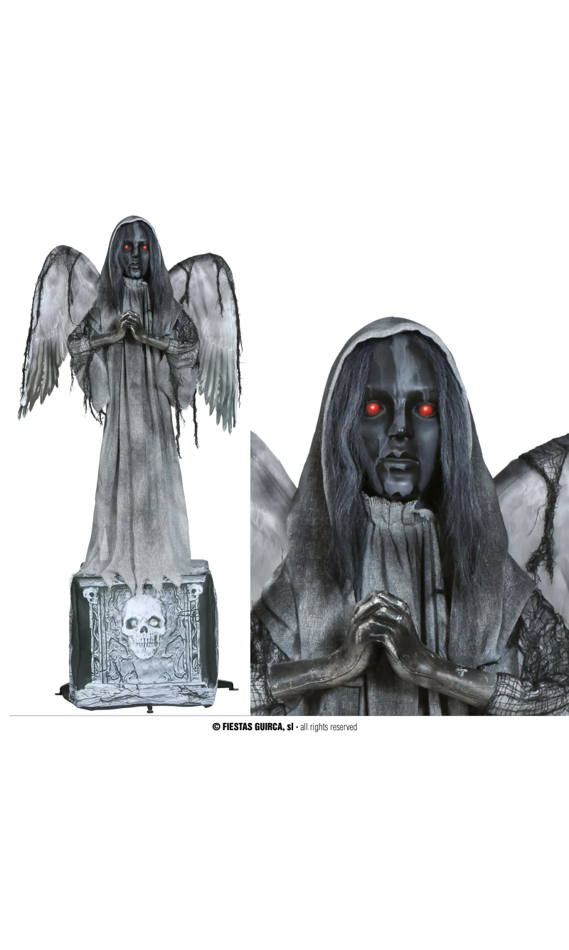 Halloween Angel Death Statue With Light Sound & Movement 170cm