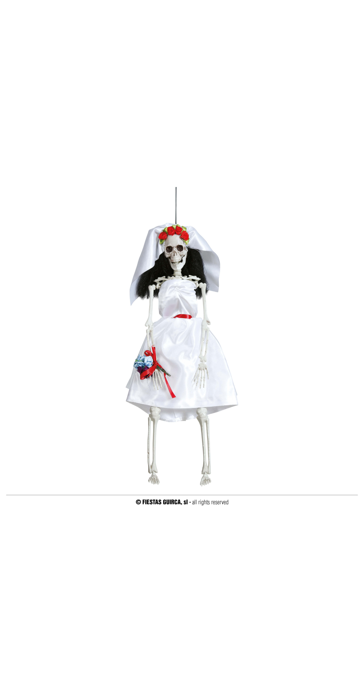 Halloween Hanging Bride Skeleton 40cm