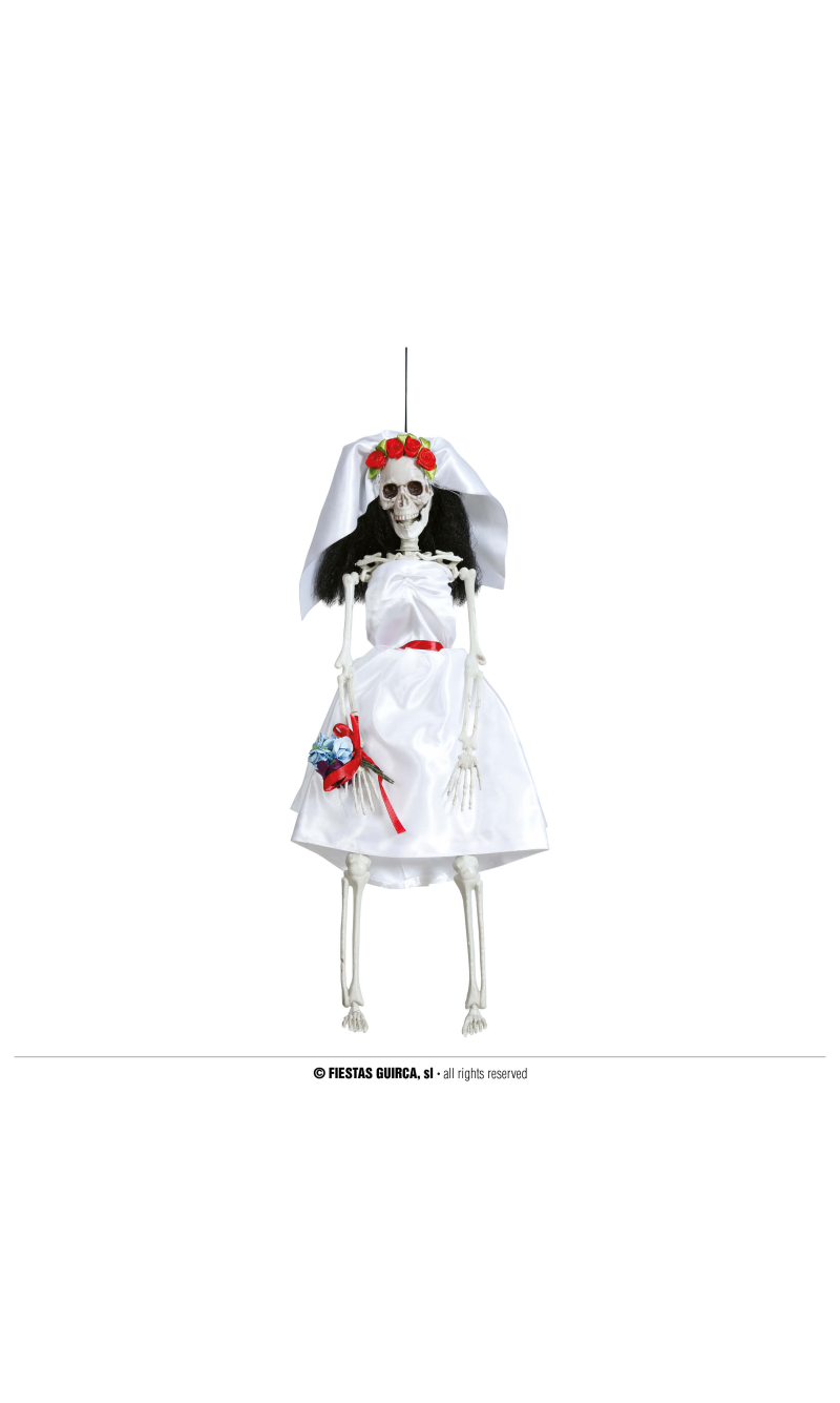 Halloween Hanging Bride Skeleton 40cm