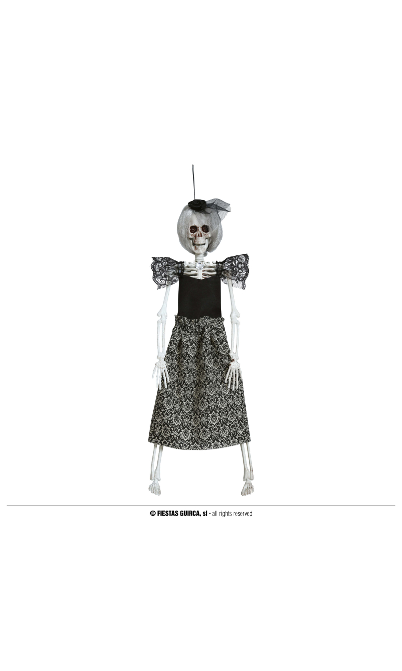 Halloween Hanging Grandmother Skeleton 45cm