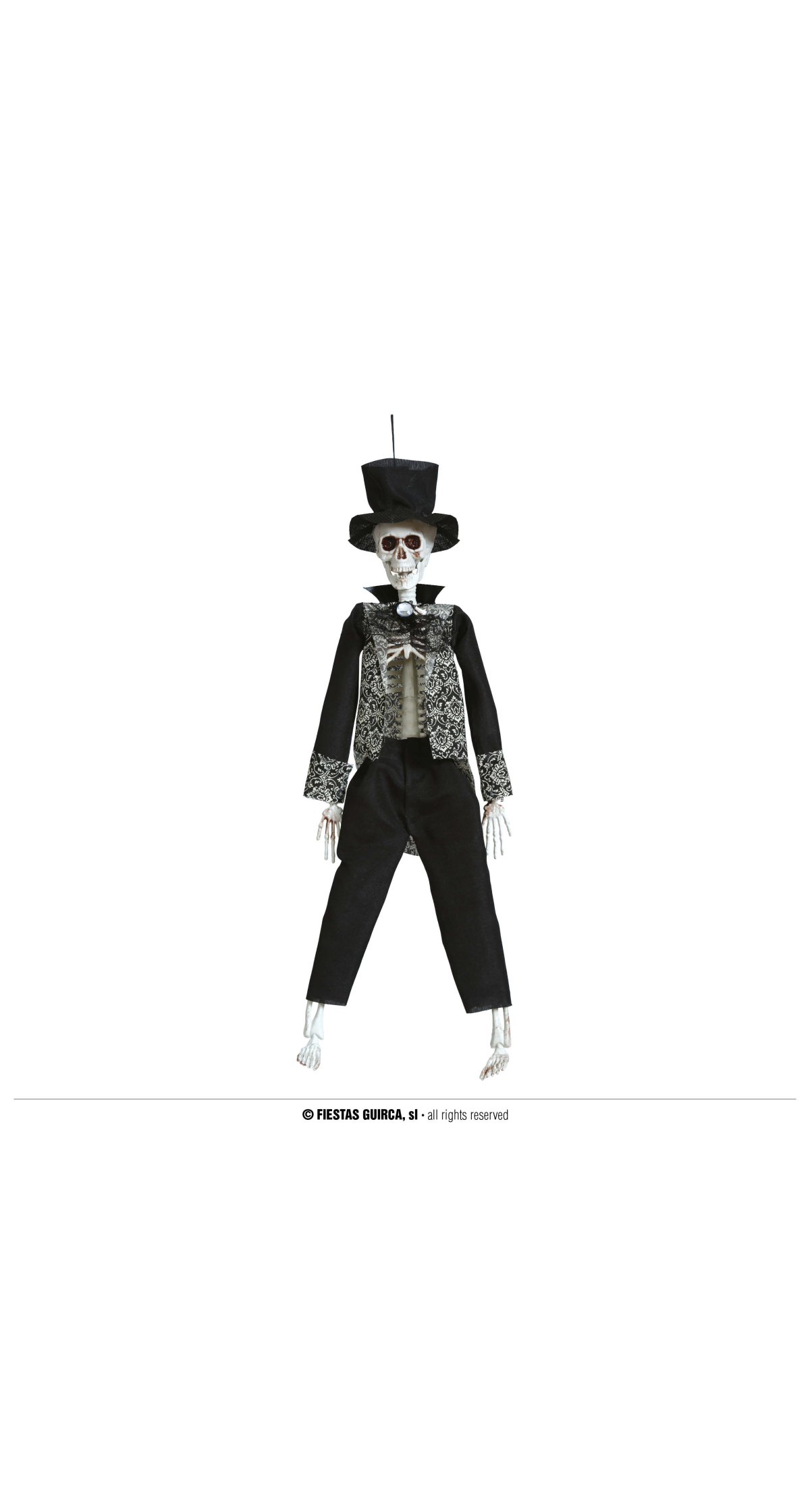 Halloween Hanging Grandfather Skeleton 45cm