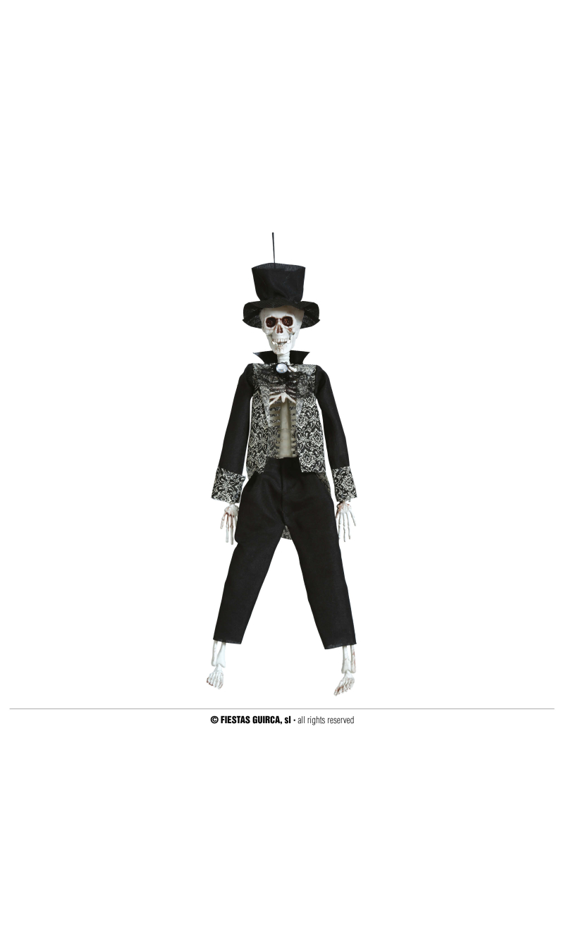 Halloween Hanging Grandfather Skeleton 45cm