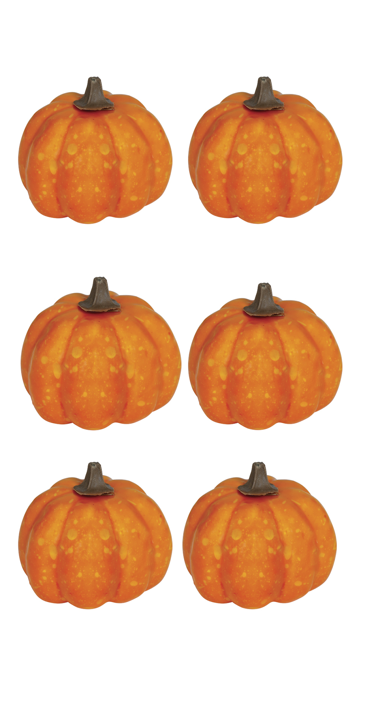 Halloween Lacquered Orange Pumpkins 3.5cm - 6pcs
