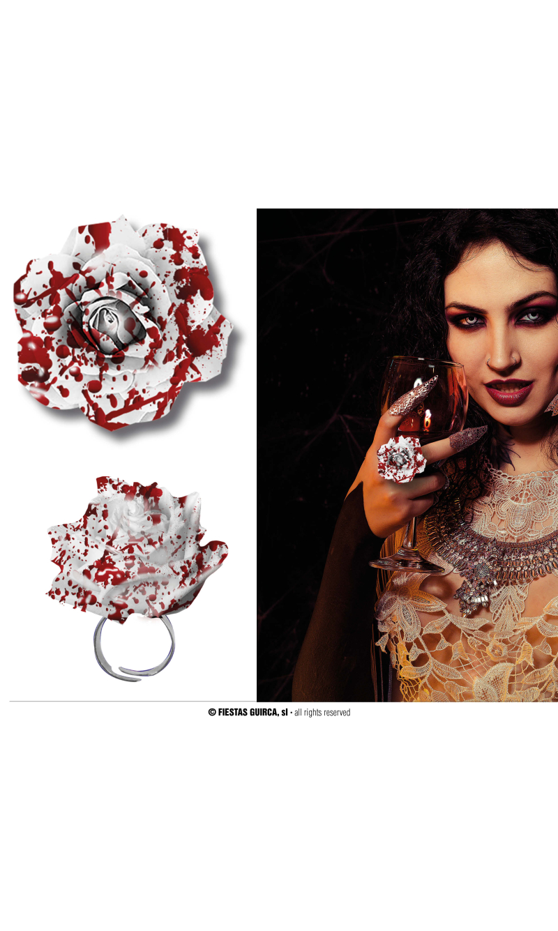 Halloween Bloody Flower Ring