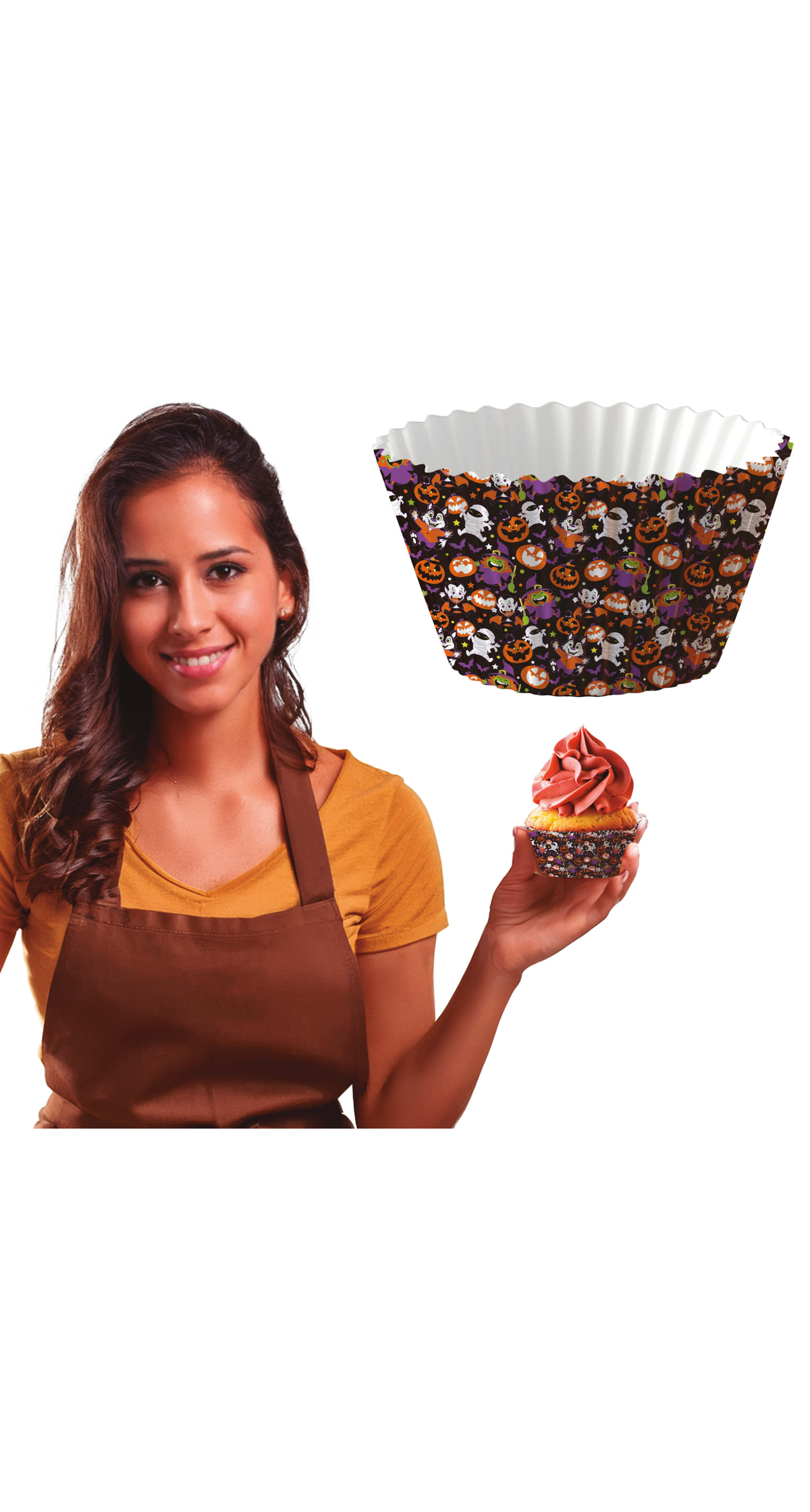 Halloween Paper Cupcake Cases Monsters 50pcs