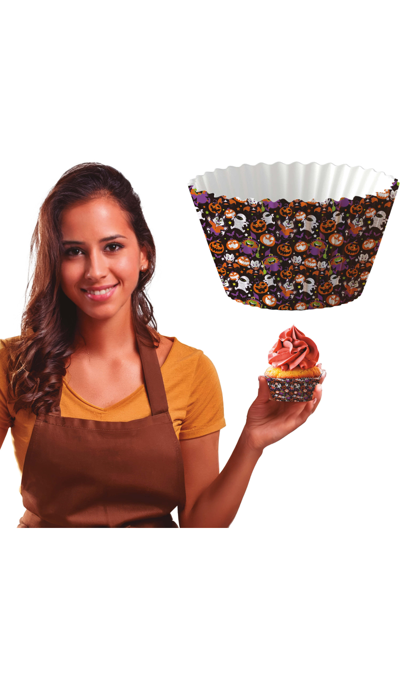 Halloween Paper Cupcake Cases Monsters 50pcs