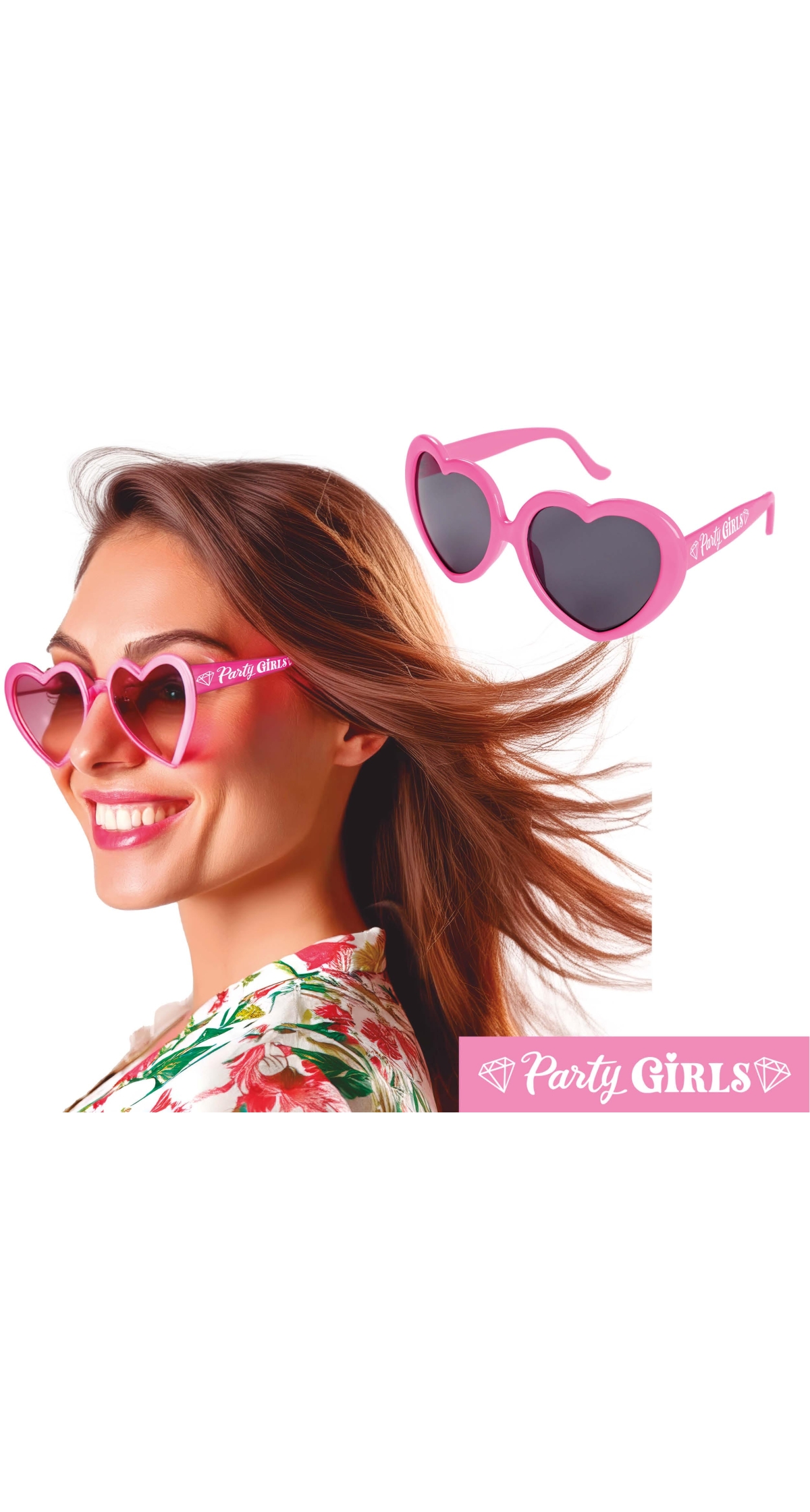 Hens Party Girls Heart Glasses