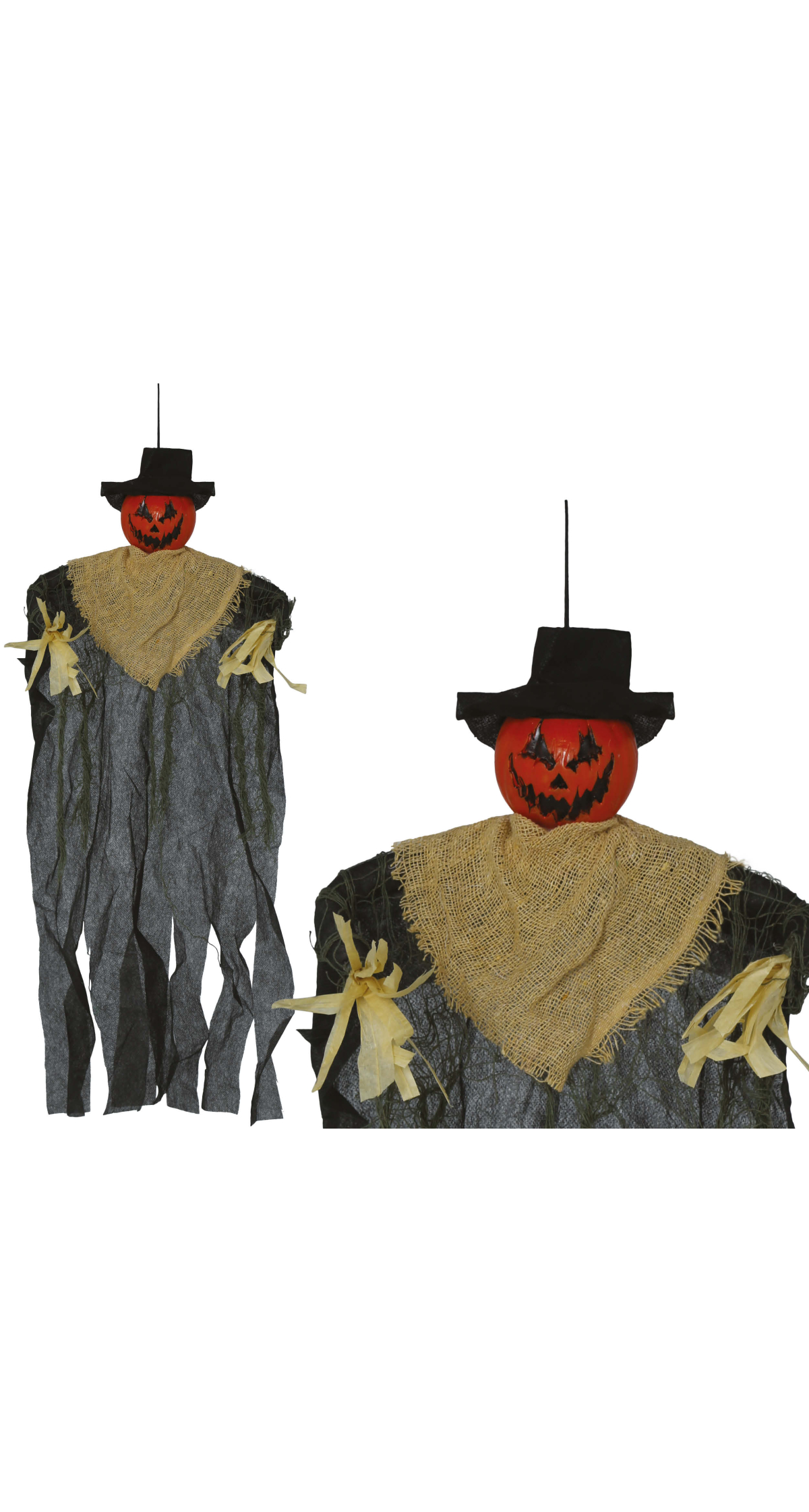 Halloween Hanging Scarecrow Pumpkin 60cm