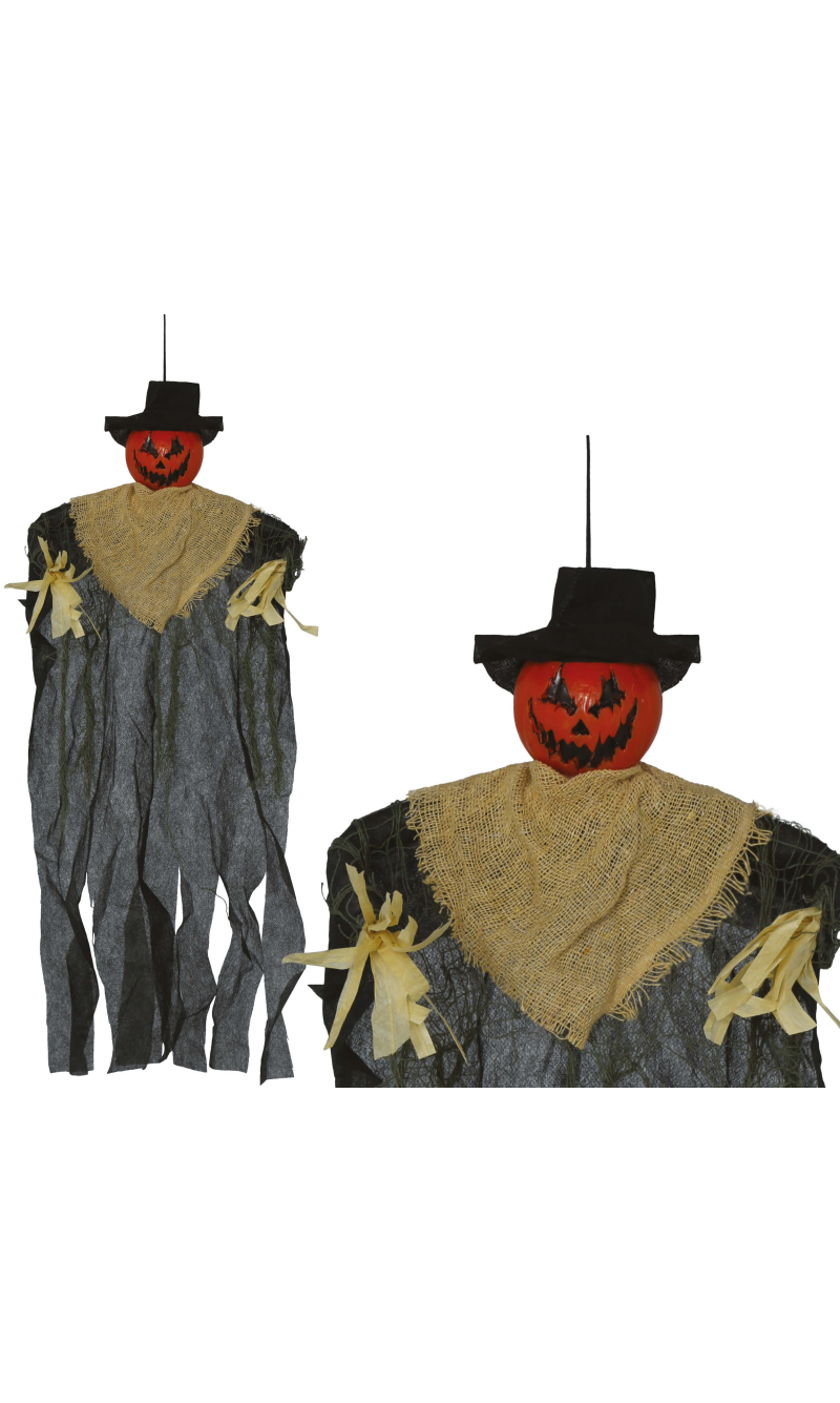 Halloween Hanging Scarecrow Pumpkin 60cm