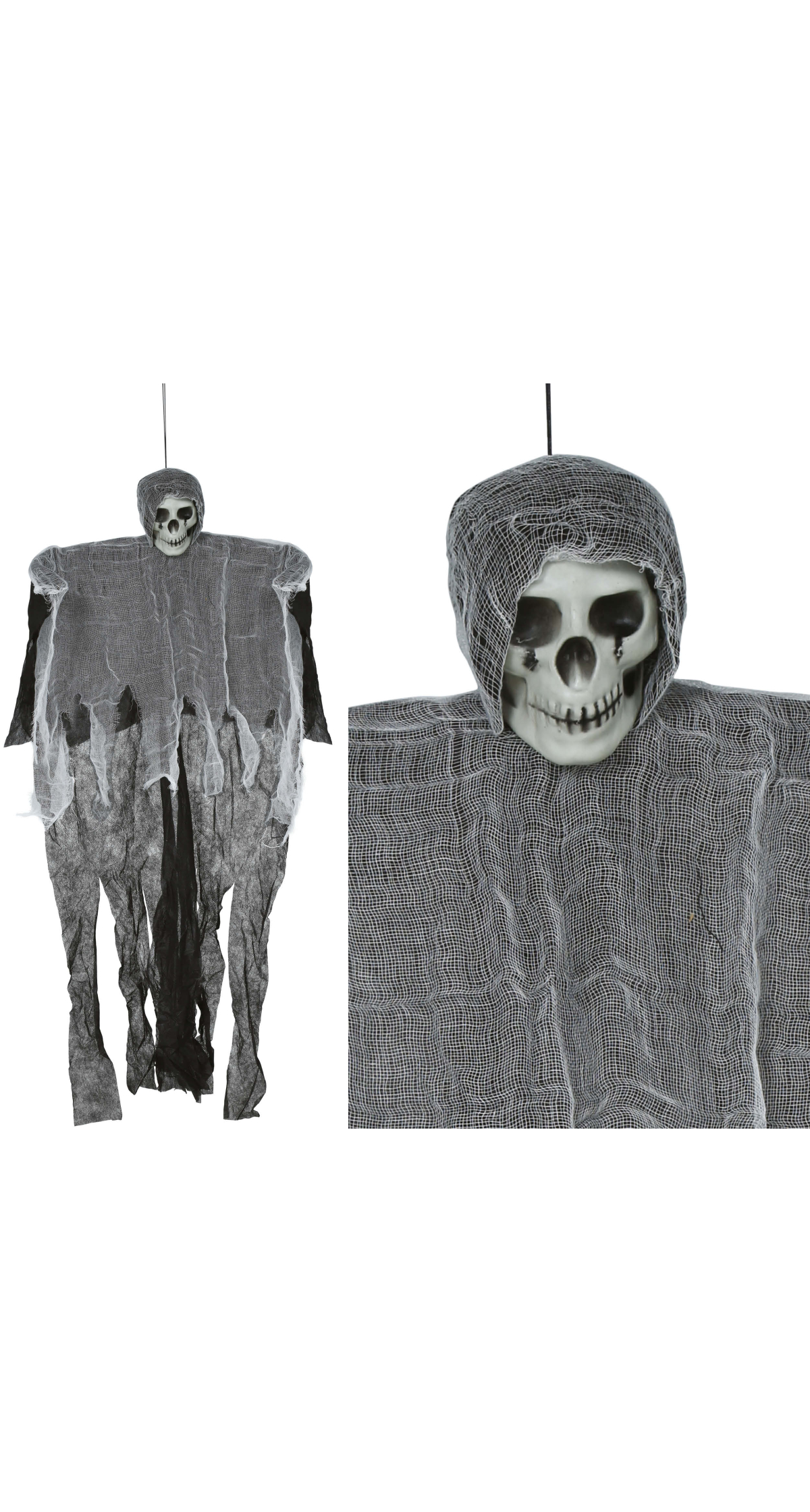Halloween Hanging Skeleton With Tunic 90cm
