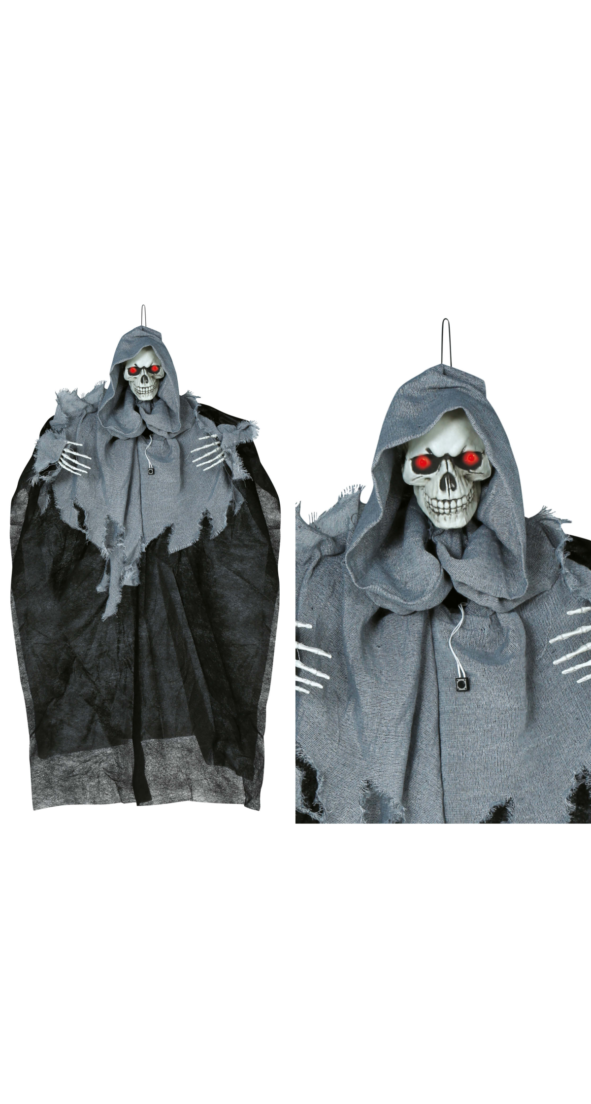 Halloween Hanging Skeleton Light Sound & Movement 90cm