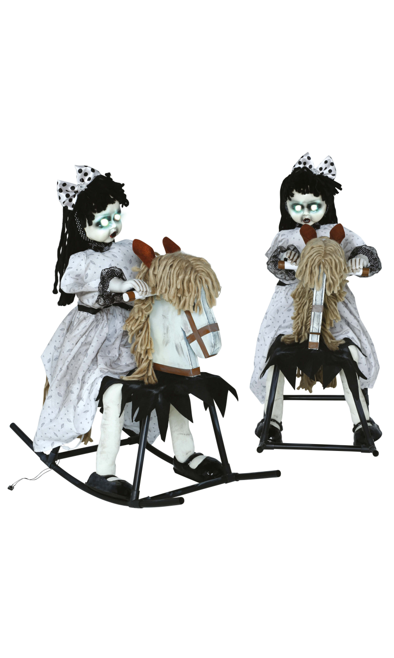 Halloween Rocking Horse Doll With Light Sound & Movement 70cm
