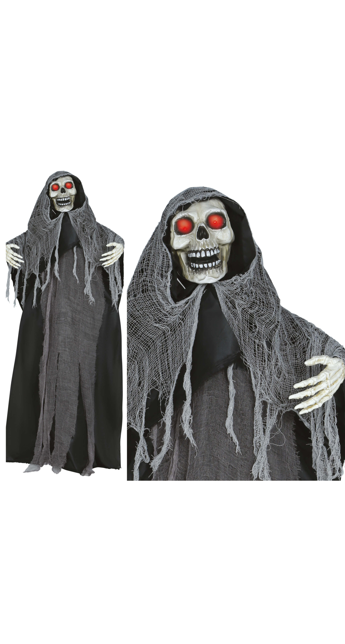 Halloween Robe Skeleton With Light Sound & Movement 170cm