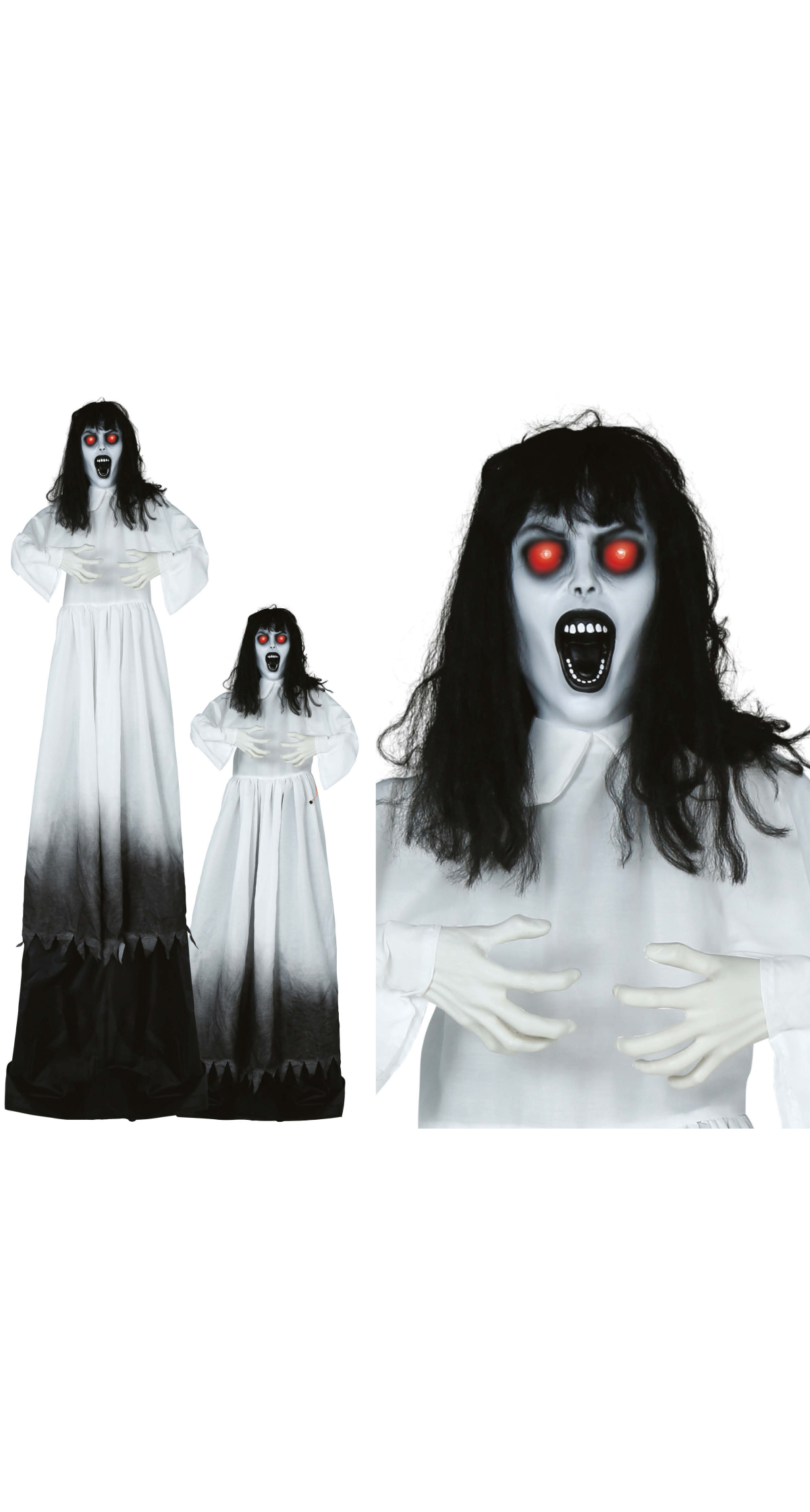 Halloween Zombie Woman With Light Sound & Movement 180cm