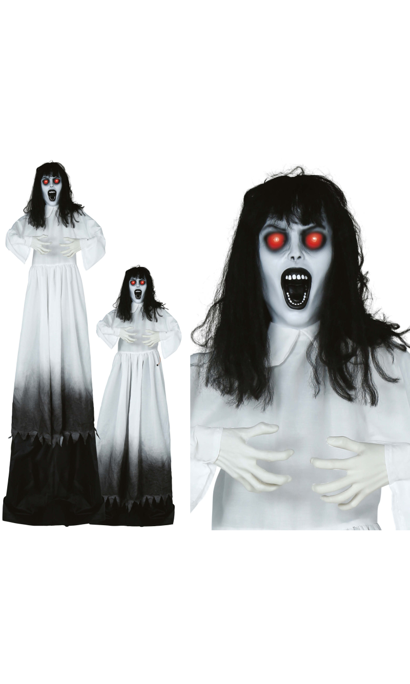 Halloween Zombie Woman With Light Sound & Movement 180cm