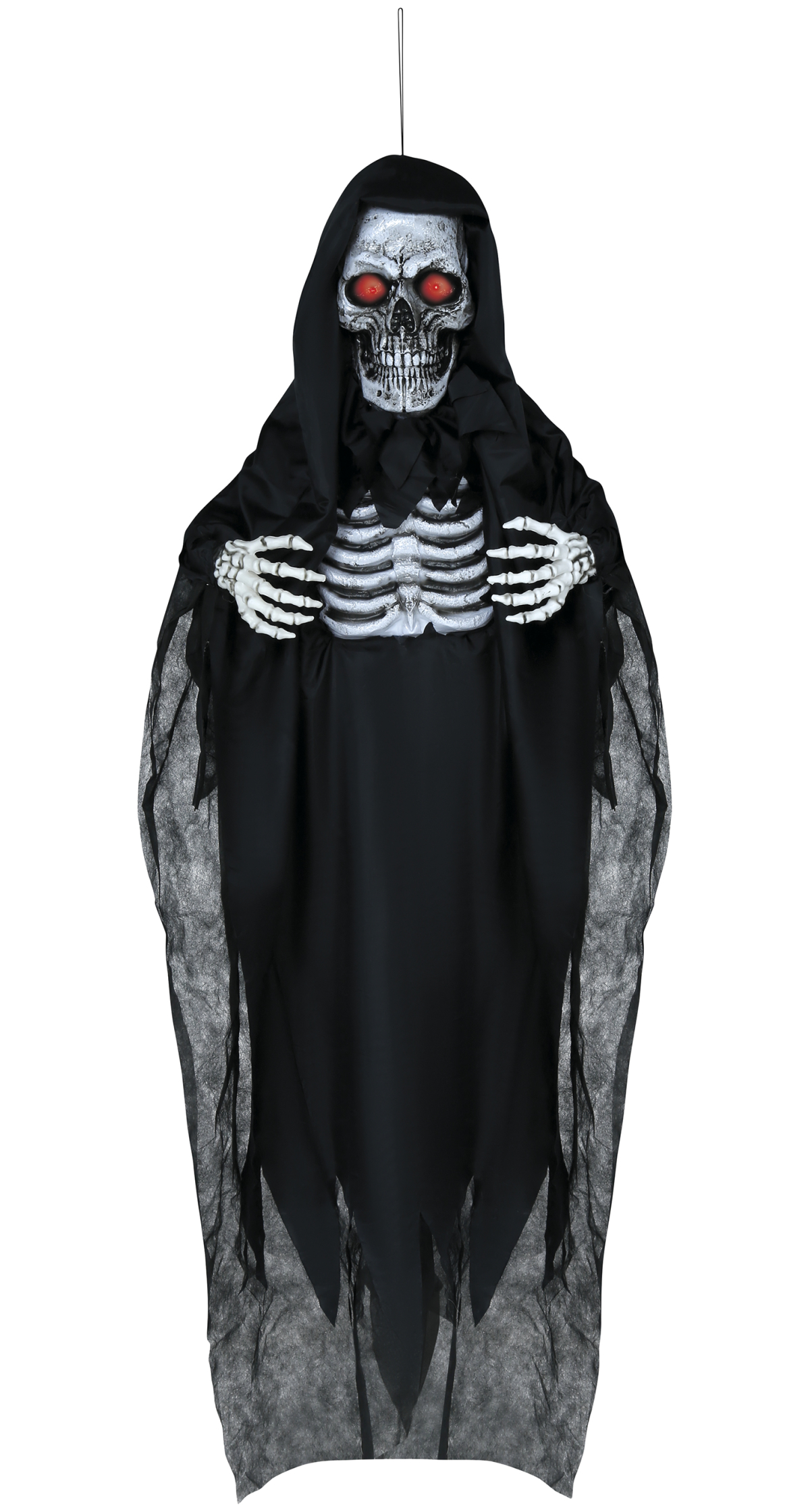 Halloween Hanging Skeleton With Light & Sound 180cm