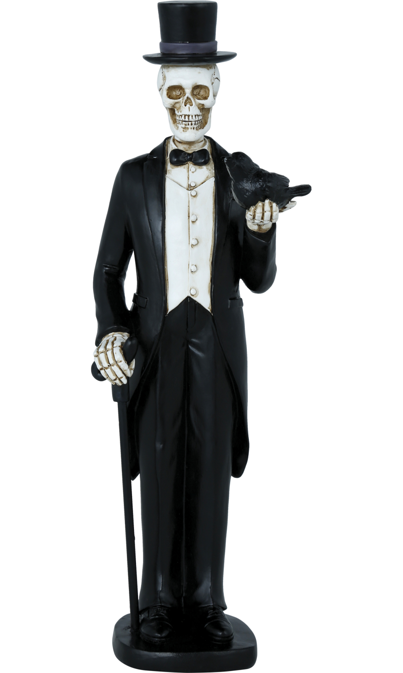 Halloween Decoration Resin Prop Skeleton Gentleman 28x8cm