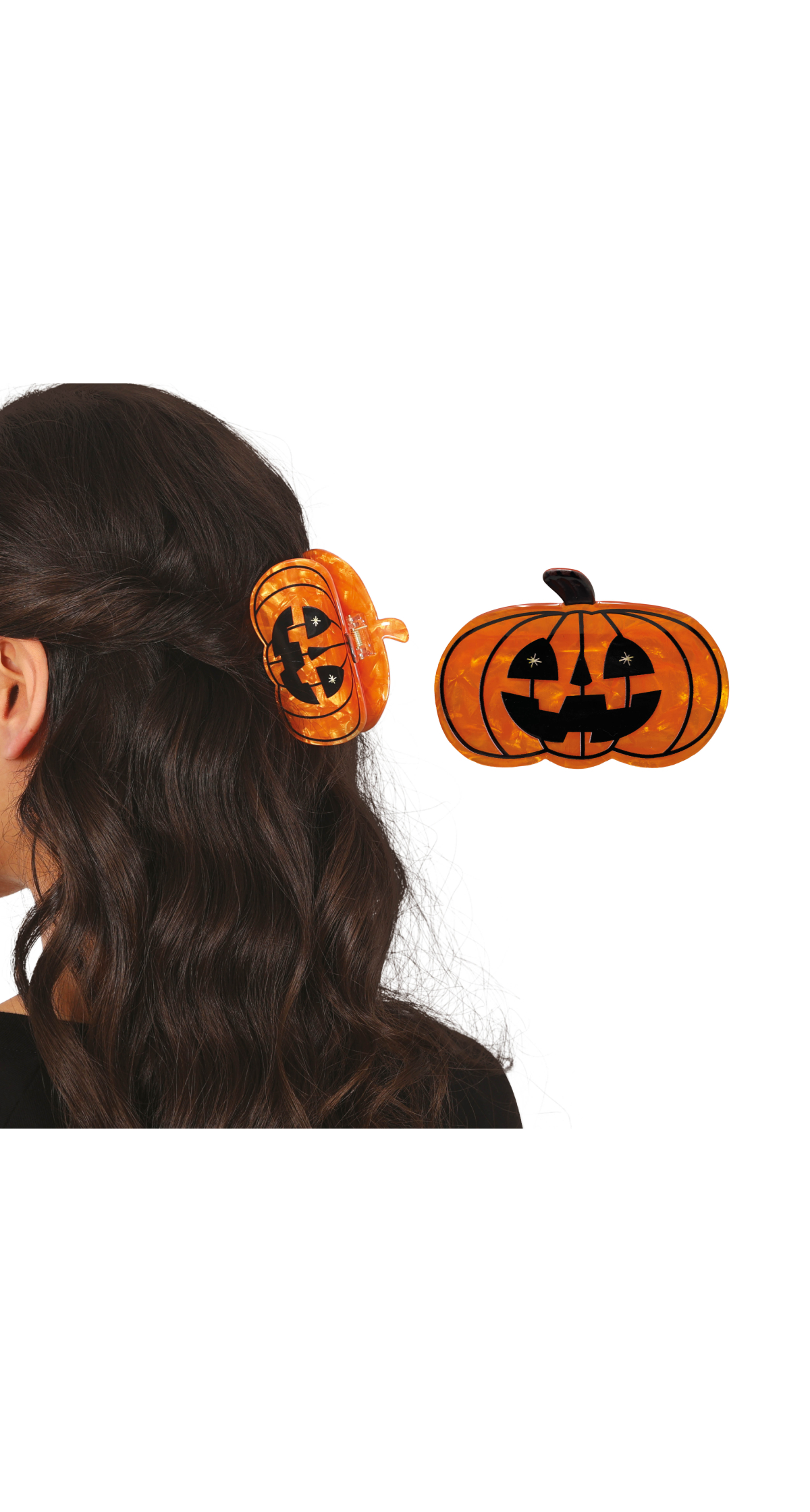 Halloween Pumpkin Hair Claw Clip 6.5cm