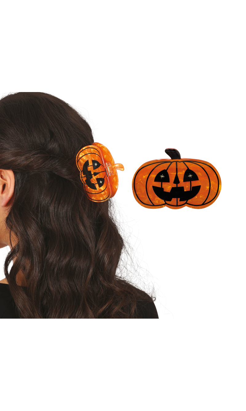 Halloween Pumpkin Hair Claw Clip 6.5cm
