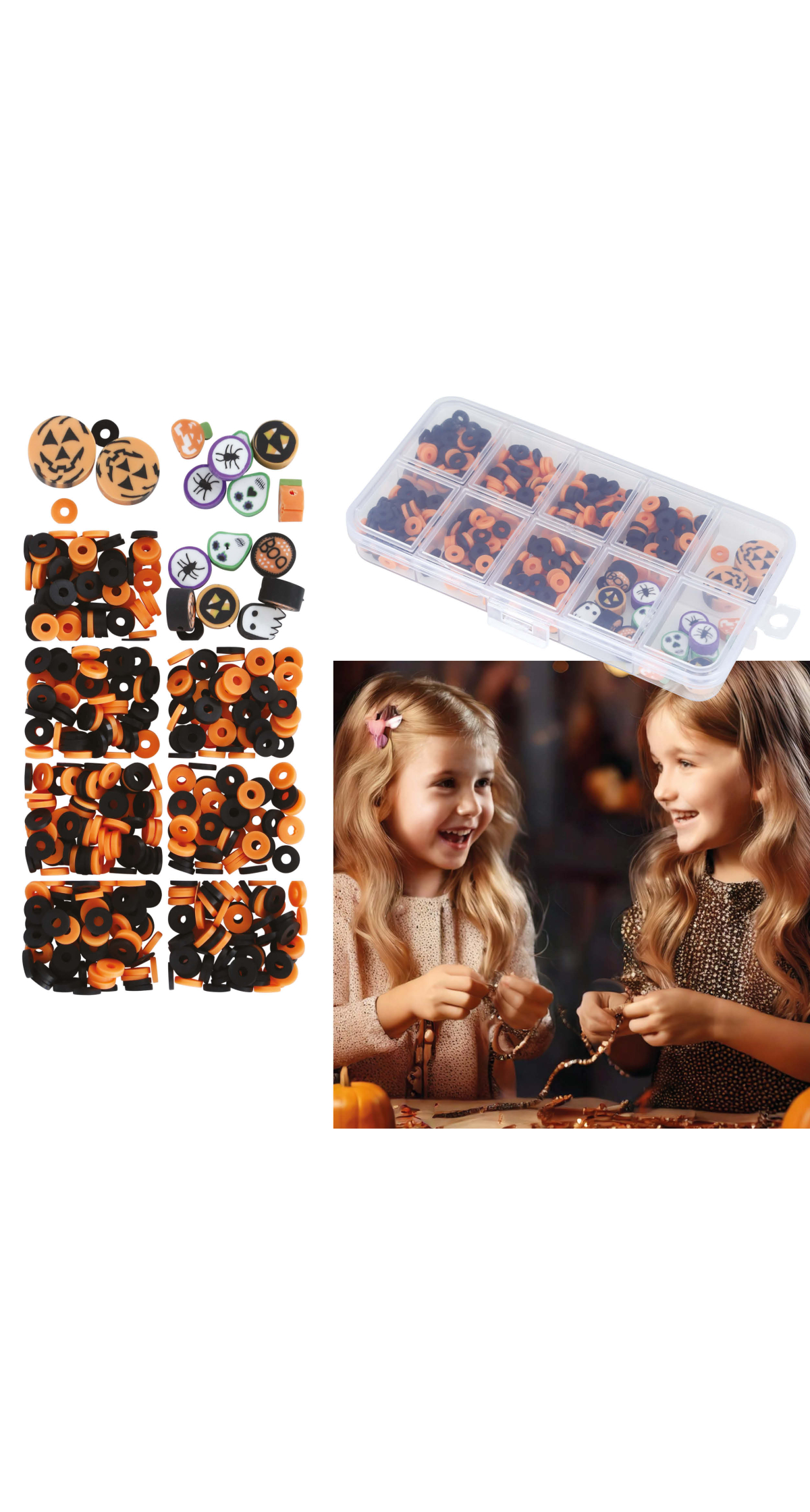 Halloween Bracelet Pieces DIY Kit - 512pcs