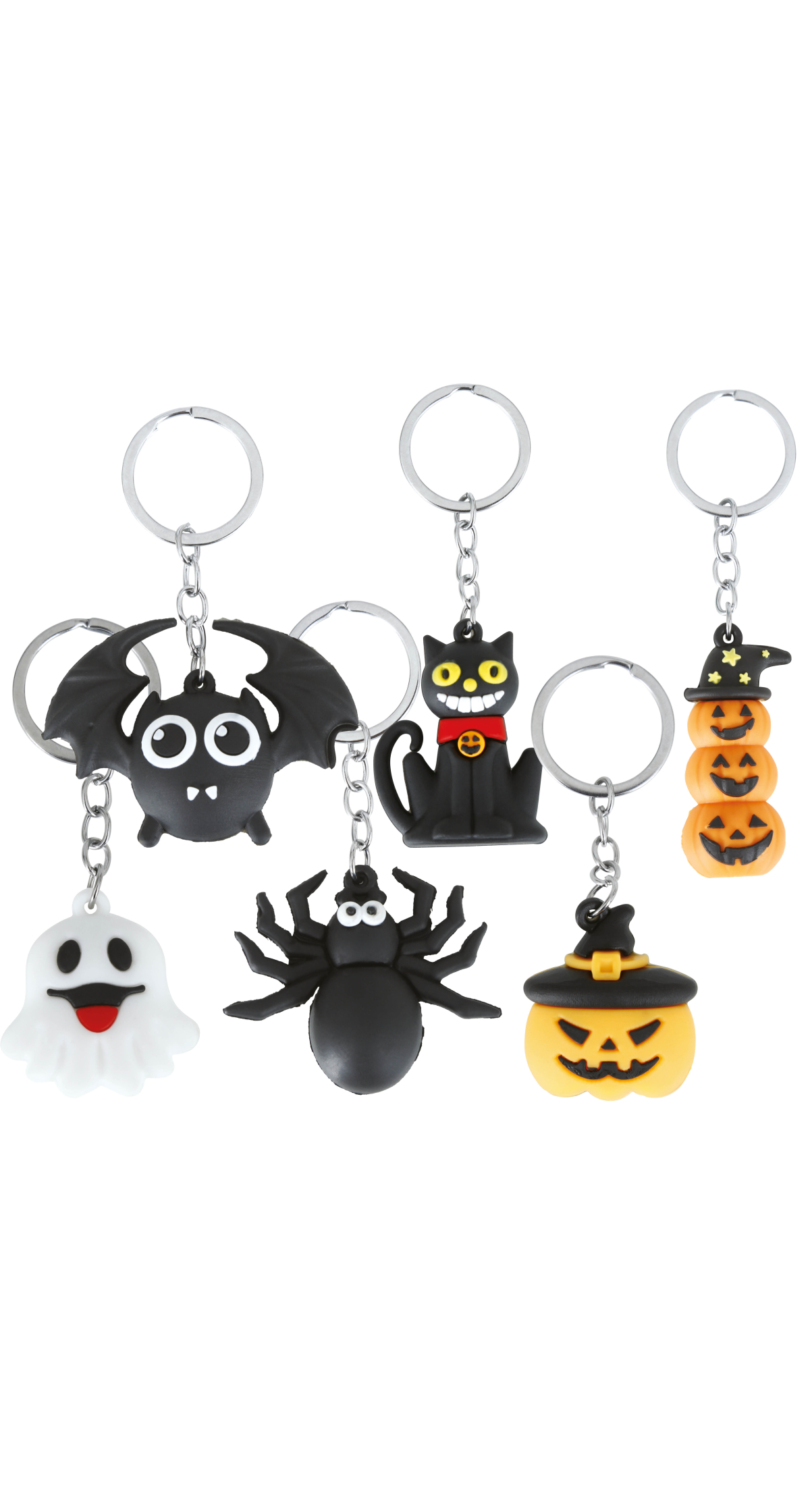 Halloween Assorted Keychains 4.5cm - 6pcs