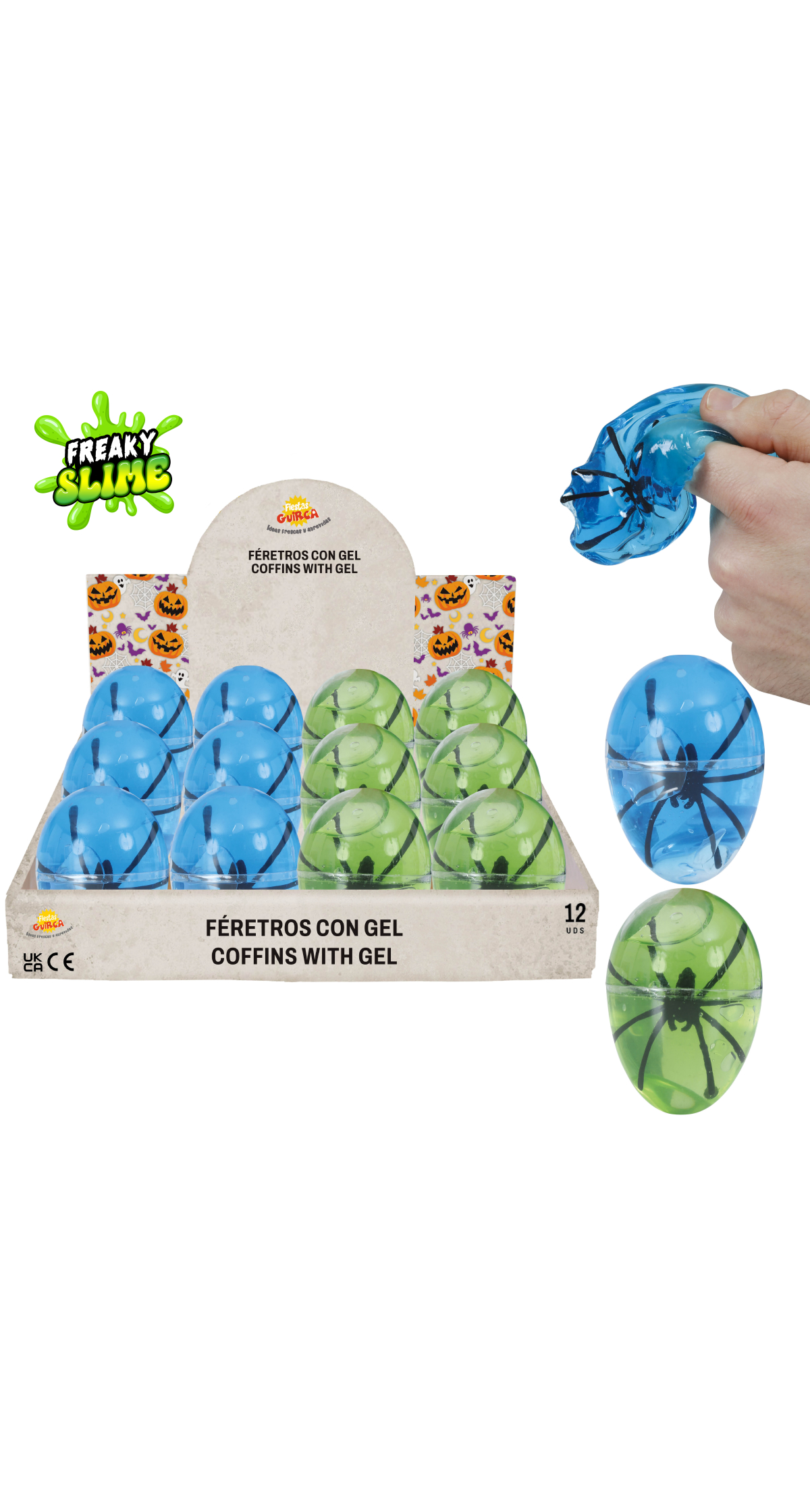 Halloween Party Favour Toy Egg With Spider (Assorted) 6cm