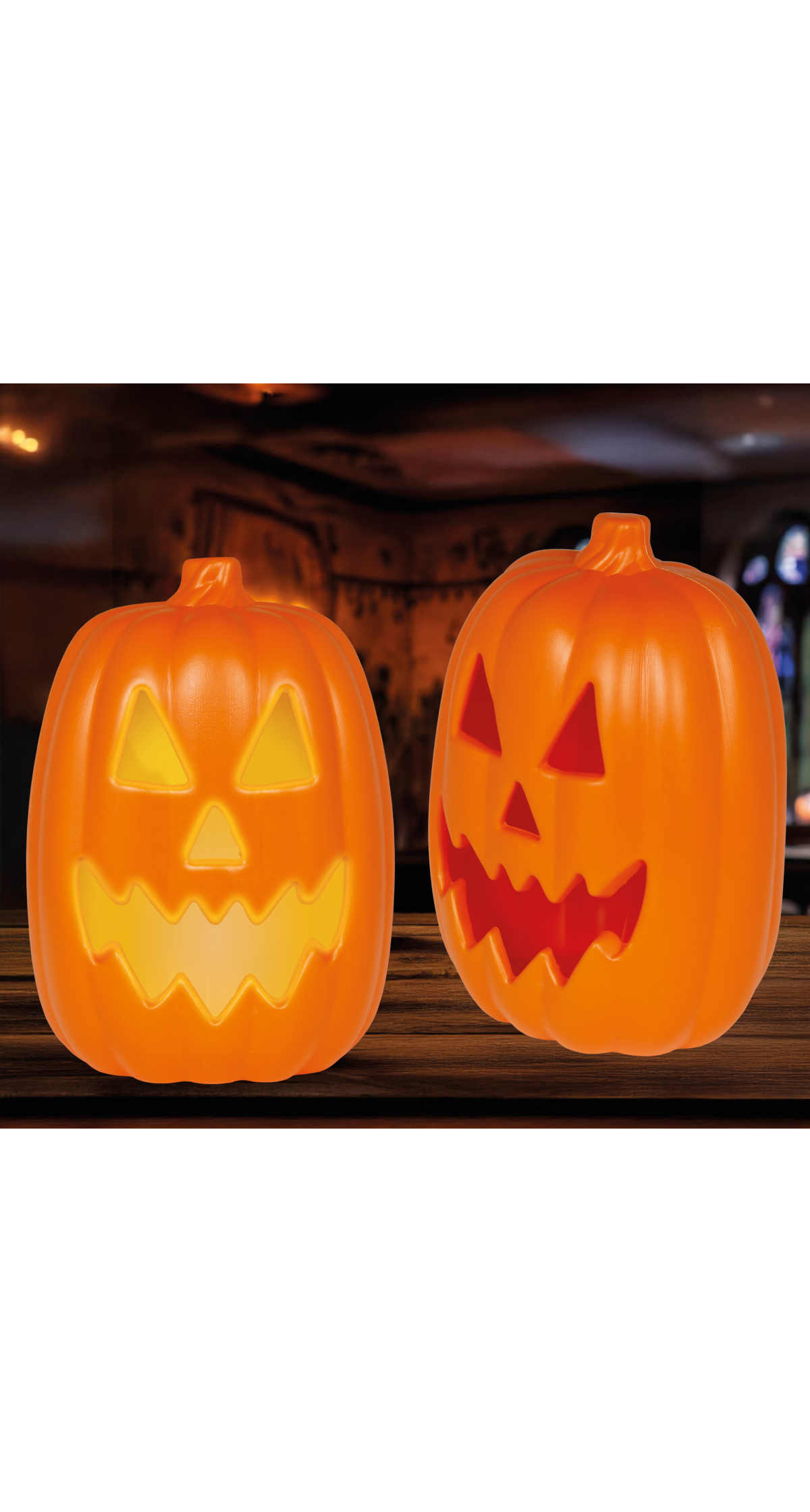 Halloween Pumpkin With Light & Sound 30x21cm