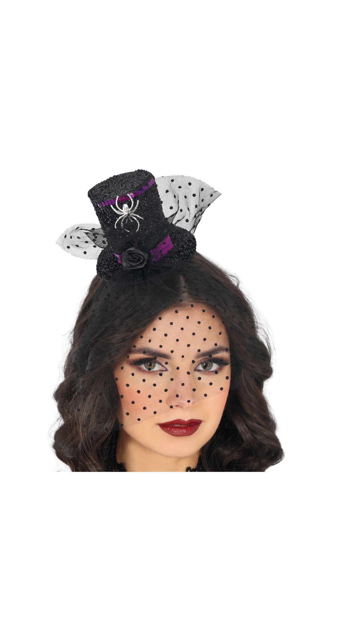 Halloween Mini Hat With Black Veil