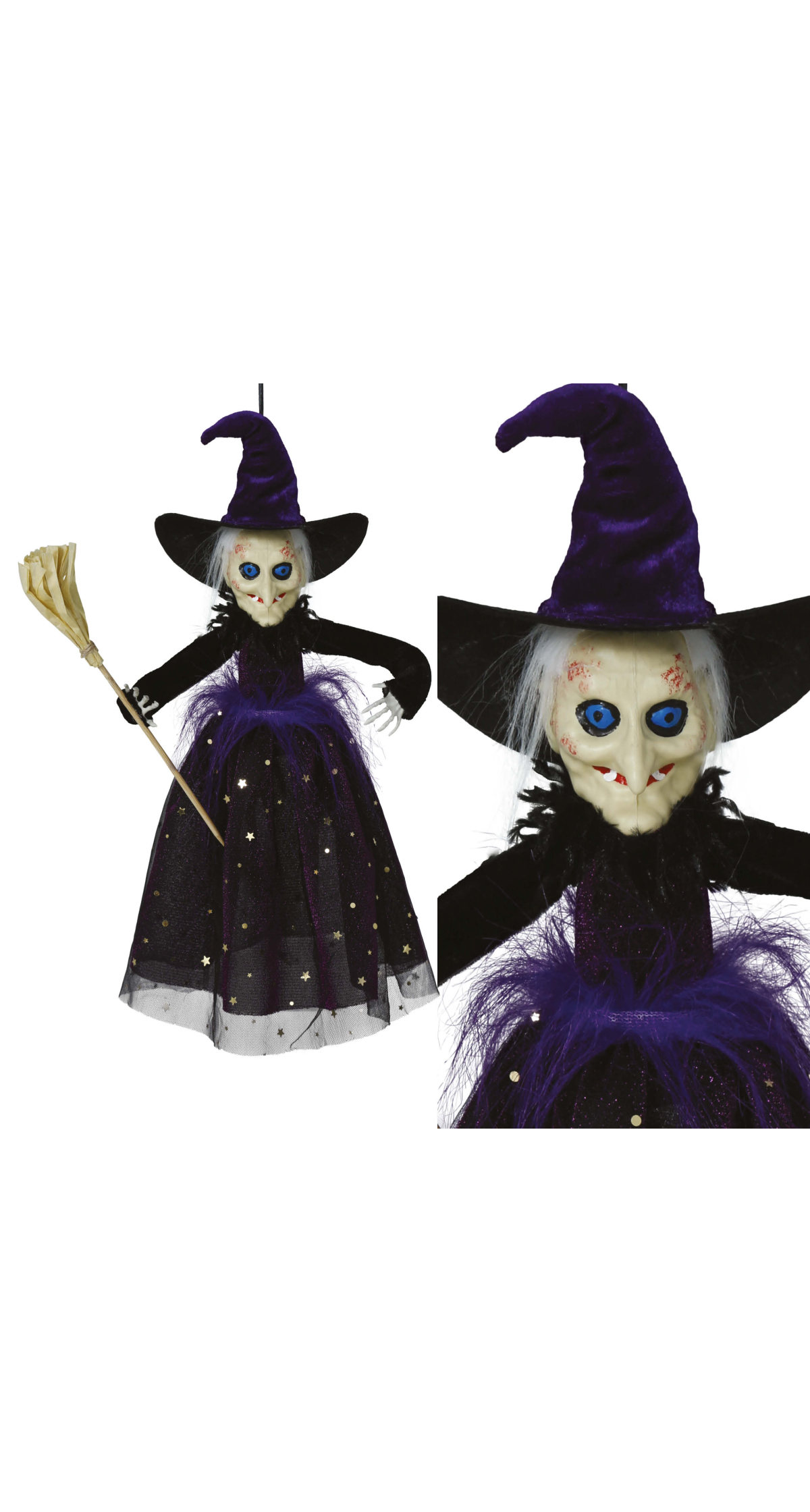 Halloween Decoration Hanging Witch 47cm