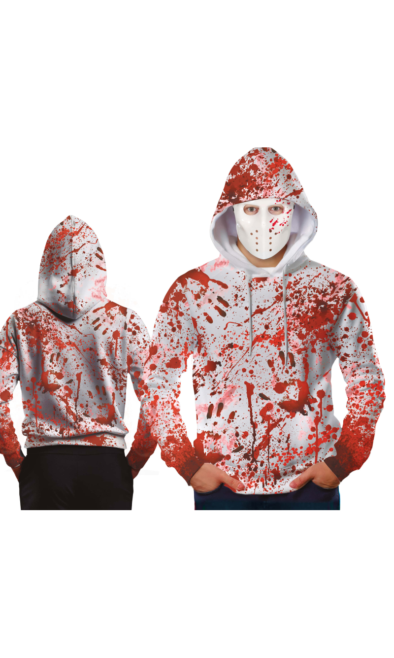 Halloween Bloody Hoodie With Mask - Adult Size Large (52-54)