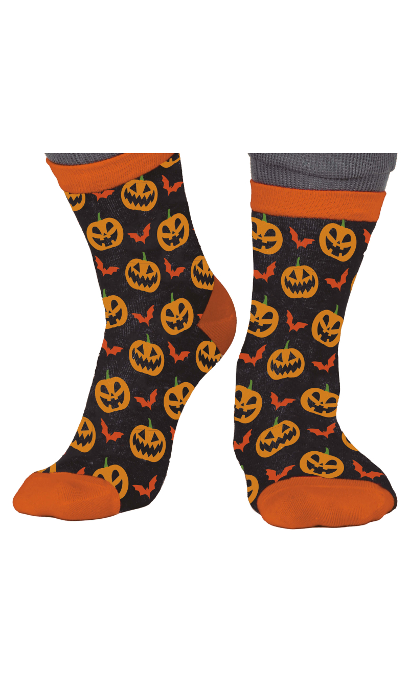Halloween Pumpkins Socks - Size 22-28