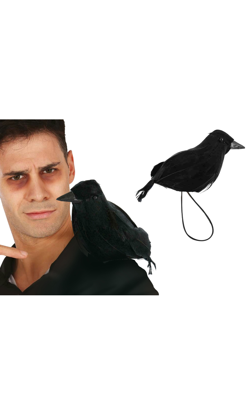 Halloween Raven With Shoulder Strap 15cm
