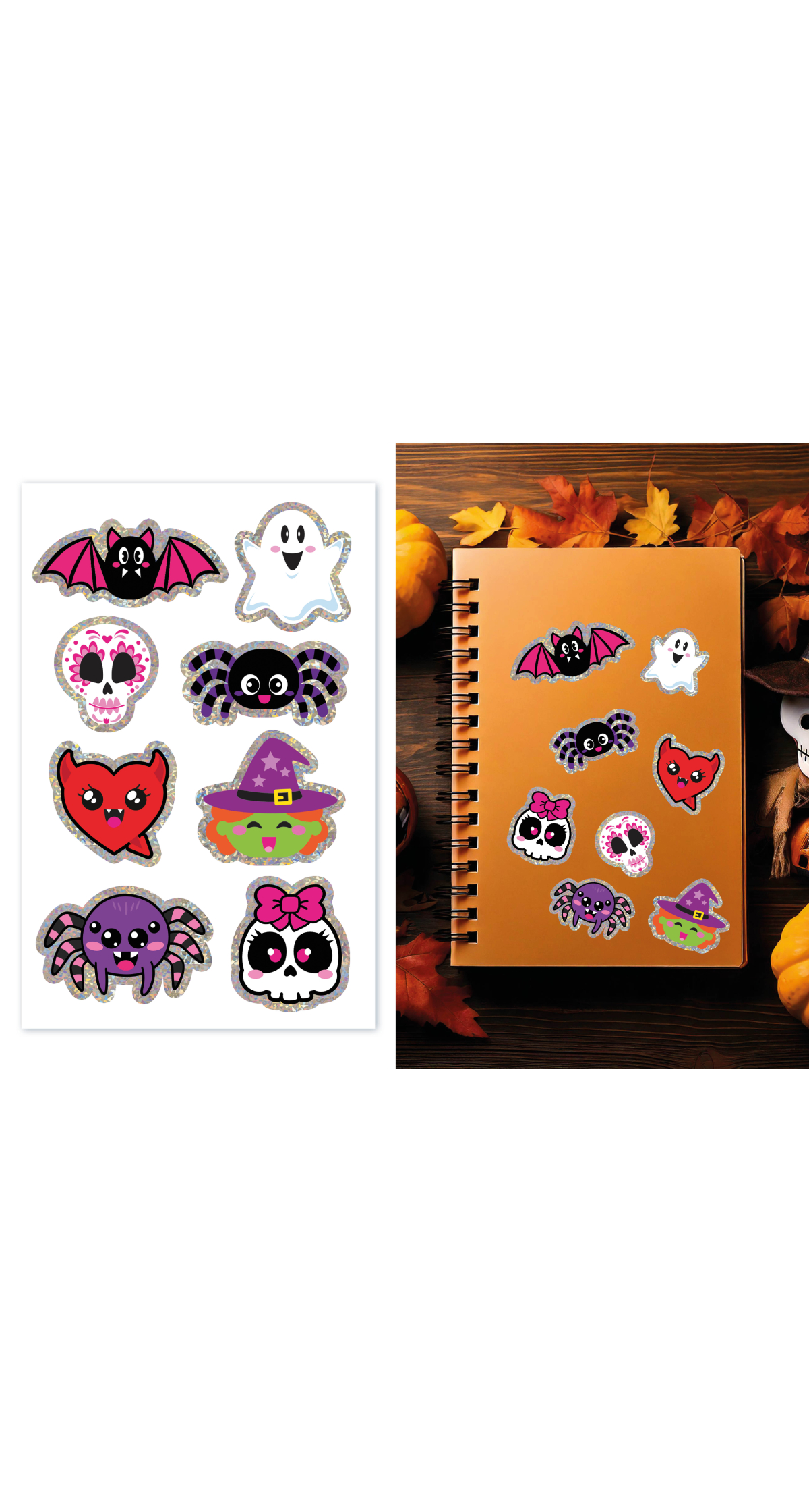 Halloween Assorted Holographic Designd Stickers