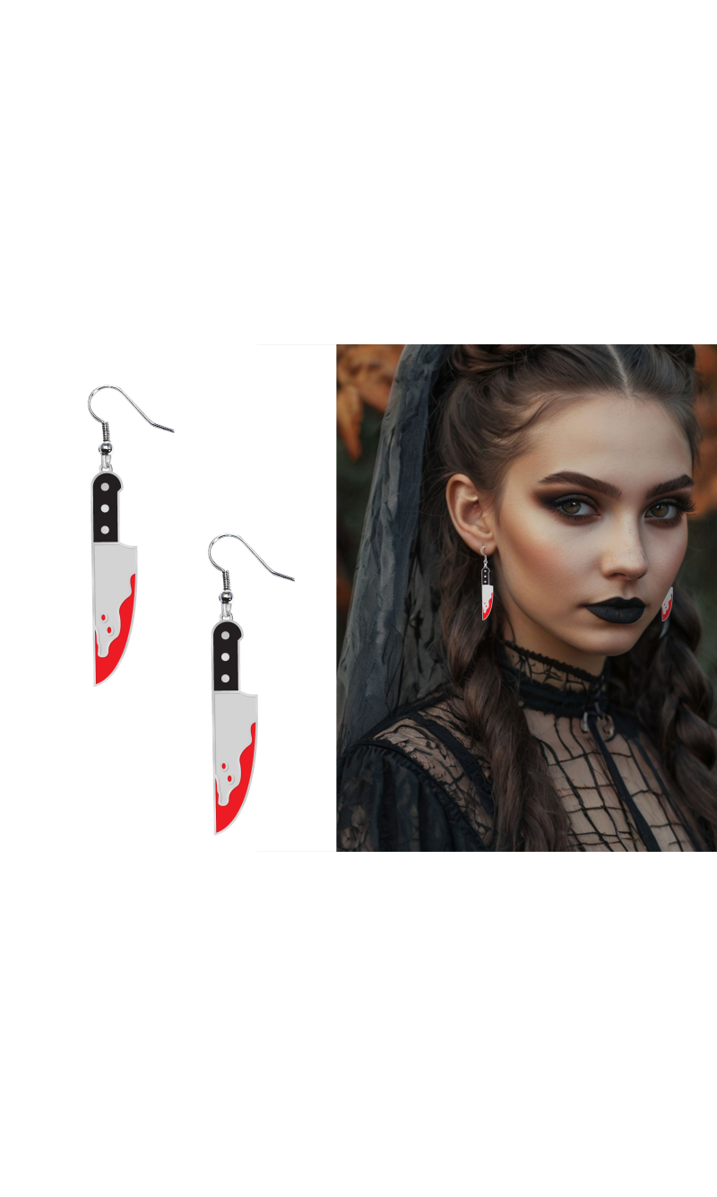 Halloween Earrings Knifes