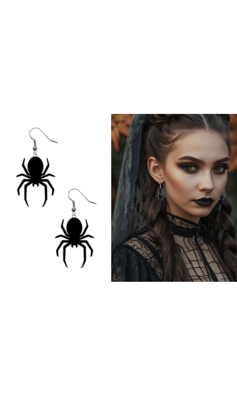 Halloween Earrings Spiders