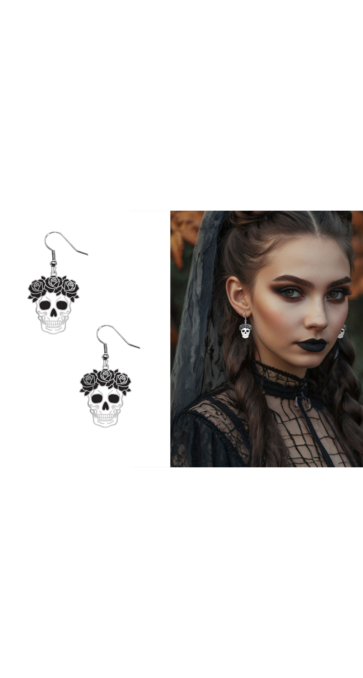 Halloween Earrings Skull