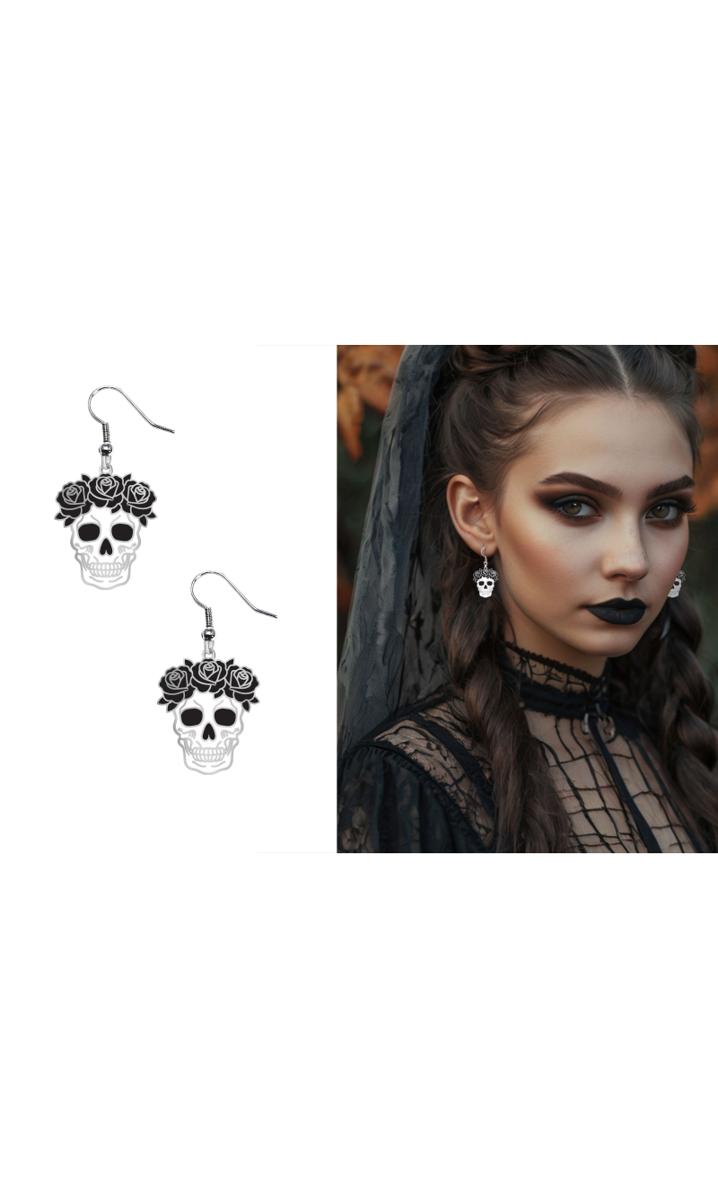 Halloween Earrings Skull