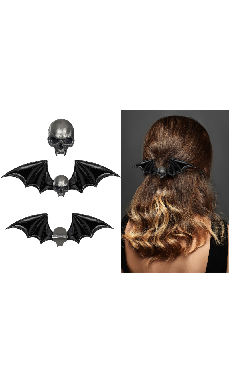 Halloween Skull Hair Clip 13cm