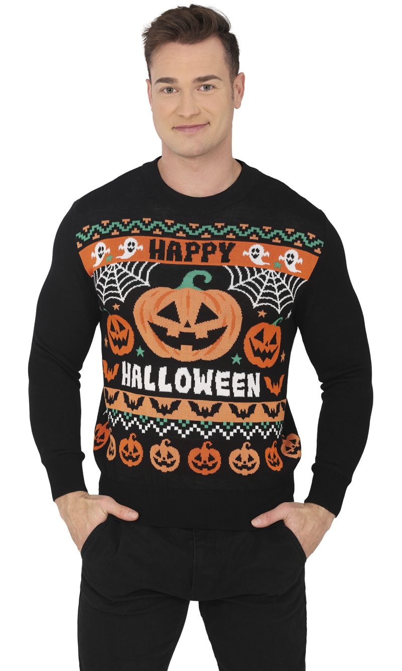 Halloween Pumpkin Male Sweater - Size Large (52-54)