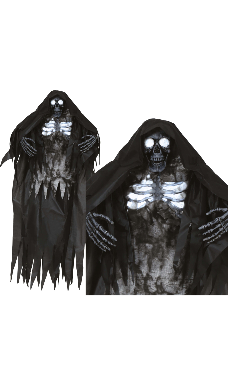 Halloween Hanging Skeleton Decorartion With Light & Sound 160cm