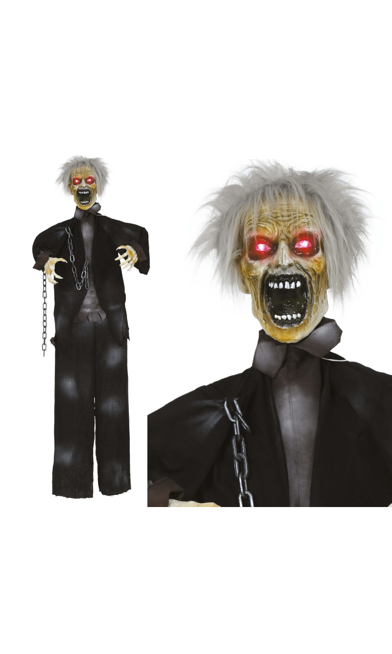 Halloween Hanging Zombie With Light Sound & Movement 170cm