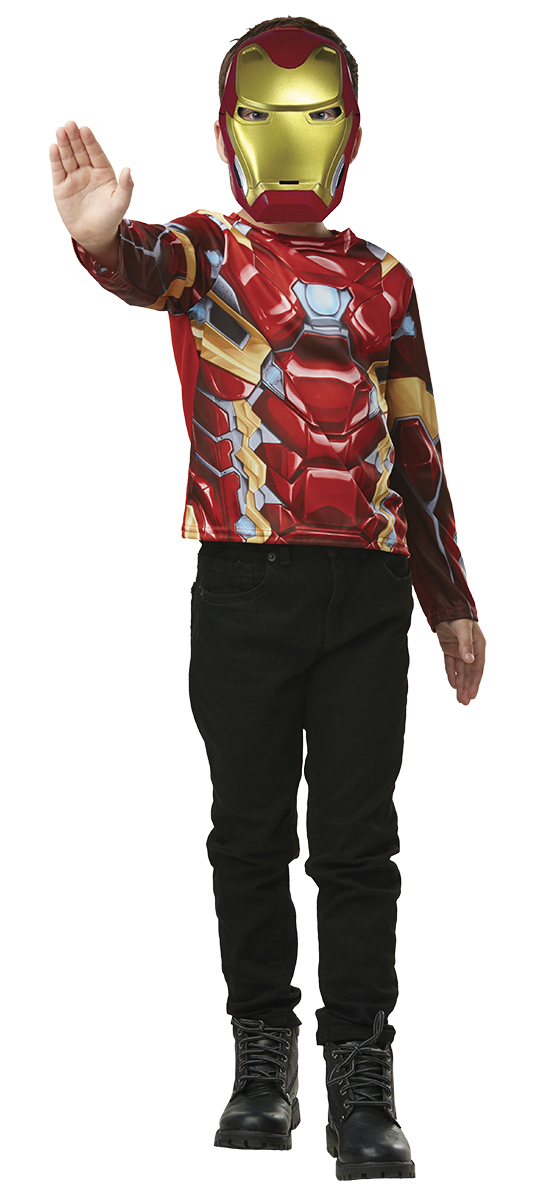 Official Licensed Iron Man Top & Mask - Age 5 to 8 Years