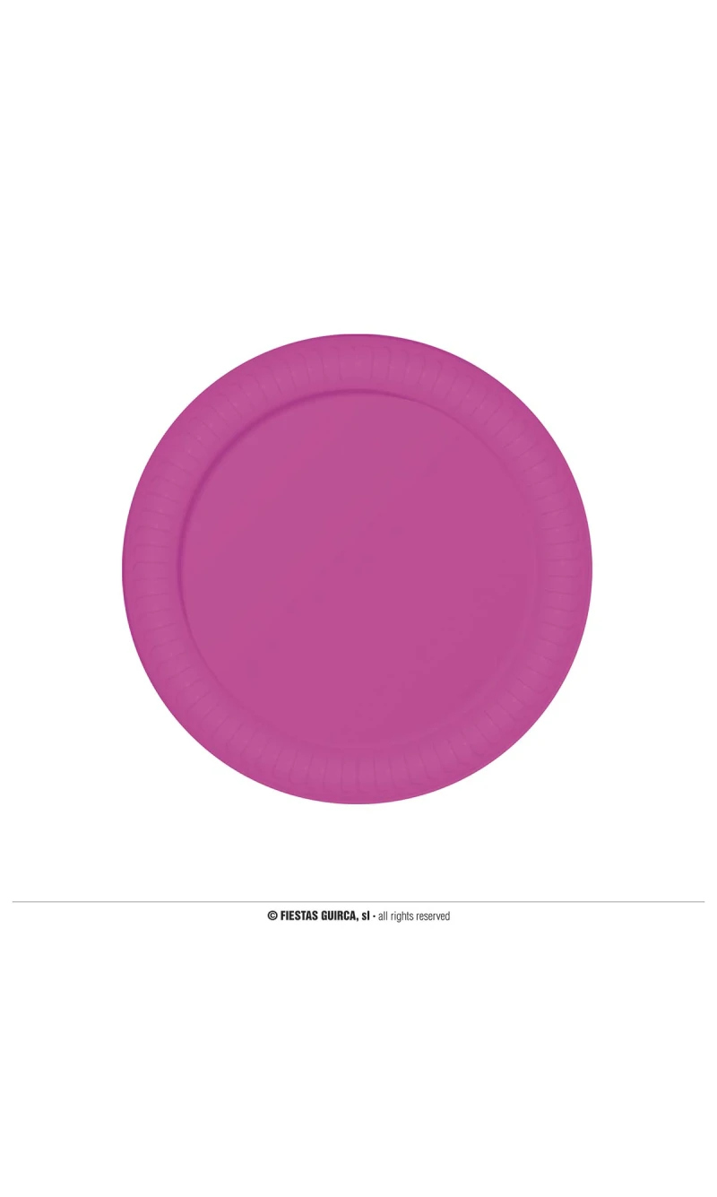 Neon Fuchsia Plates Fuchsia 23cm - 6pk